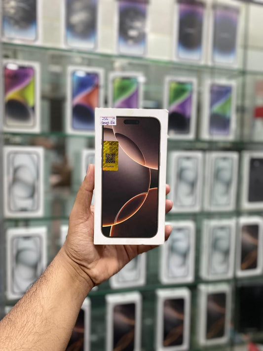 📱 iPhone 16 Pro Max 256GB – Desert Titanium | Physical + eSIM | Brand New (Non-Active) | Mercantile/G-NEXT Warranty  💸 Price: Rs. 440,000